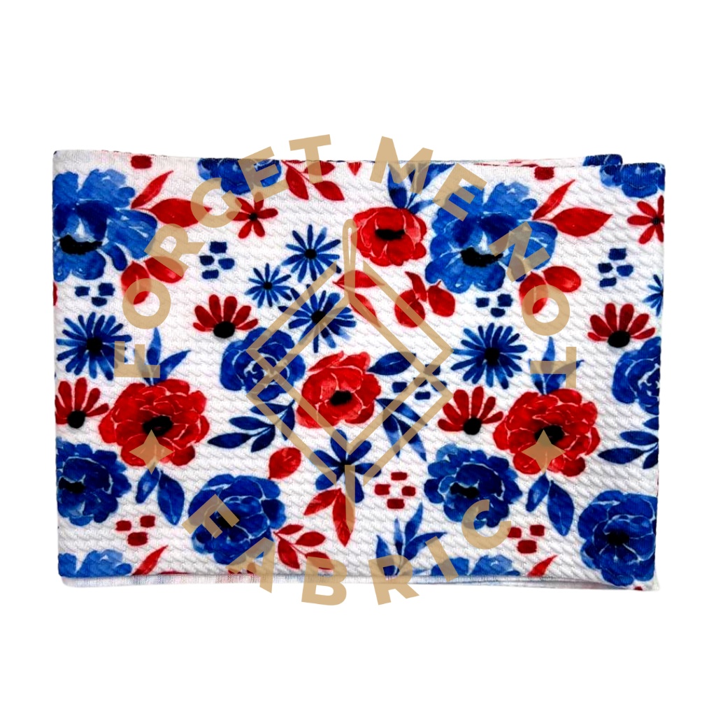 Ready To Bow Strip 5"x 60"  Patriotic Floral