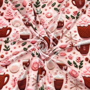 Hot Cocoa Embroidery Quilt, Mediumweight DBP Fabric