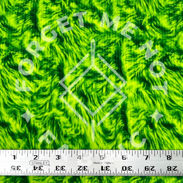 Green Cheermeister Fur, Velvet Rib Knit Fabric