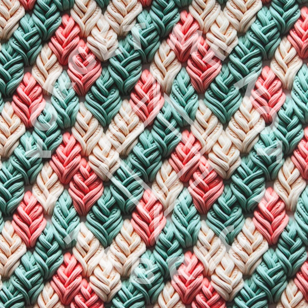 Muted Christmas 3D Knit, Mediumweight DBP Fabric