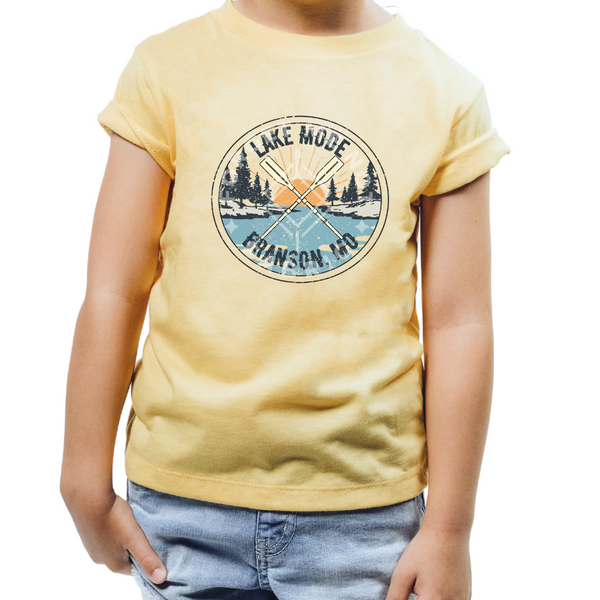 Lake Mode Branson, Yellow T-Shirt(Size XSmall Youth), Graphic Shirts