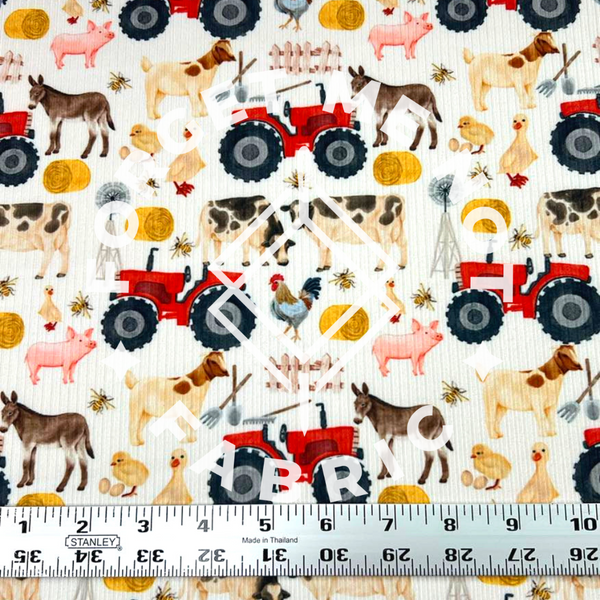 Love You to the Farm and Back, Super Soft Rib Knit Fabric