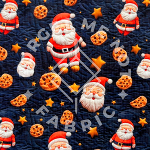 Santa Cookies, Super Soft Rib Knit Fabric