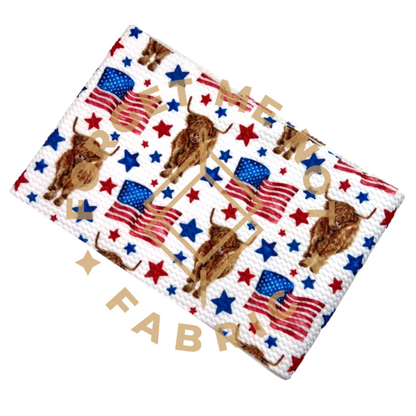 Ready To Bow Strip 5"x 60"  Patriotic American Cow