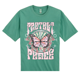 Protect Peace, Green T-Shirt(Size Small Youth), Graphic Shirts
