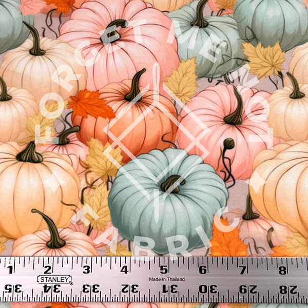 Light Pastel Pumpkins, Lightweight DBP Fabric