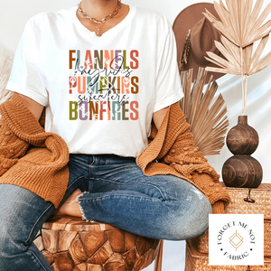 Flannels, Pumpkins, Bonfires, Fall Sublimation Heat Transfer #86