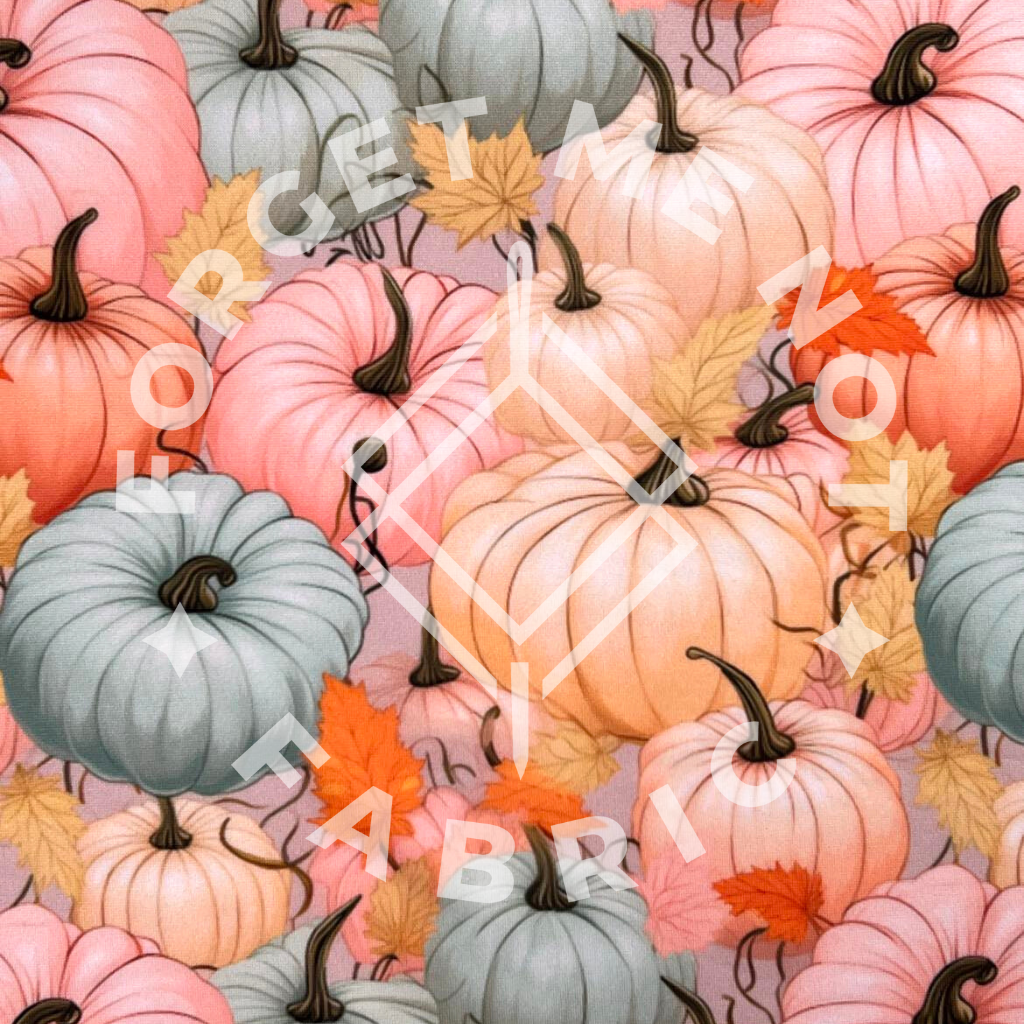 Light Pastel Pumpkins, Lightweight DBP Fabric