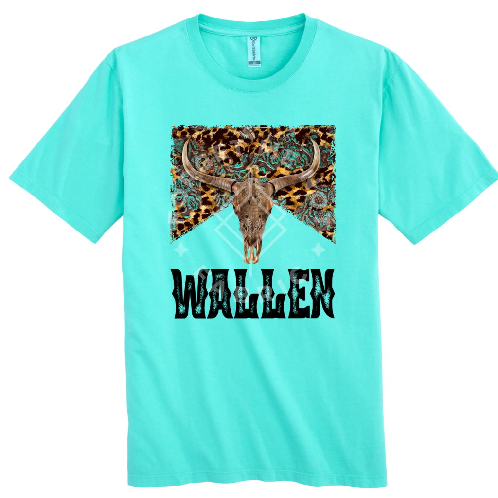 Wallen, Turquoise T-Shirt (Size Large), Graphic Shirts