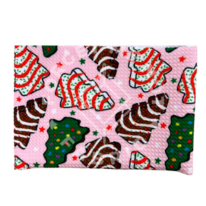 Ready To Bow Strip 5"x 60"  Christmas Cakes Pink