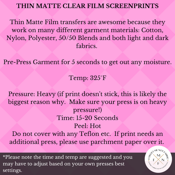 Def Tired Mama, Thin Matte Clear Film Screenprints #8