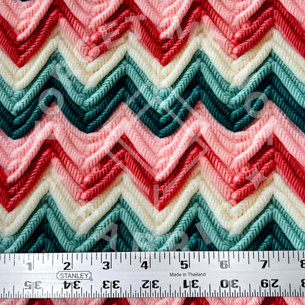 Muted Christmas Knit Pattern, Heavyweight DBP Fabric