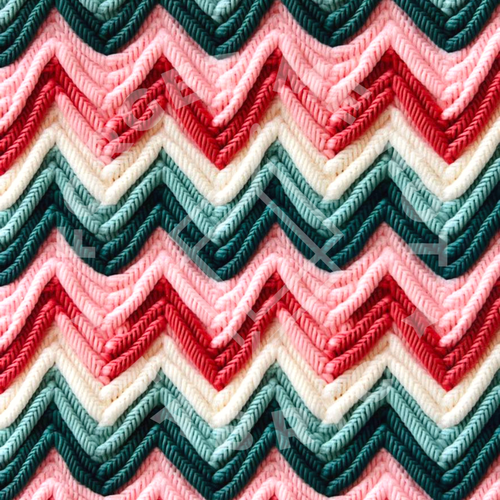 Muted Christmas Knit Pattern, Heavyweight DBP Fabric