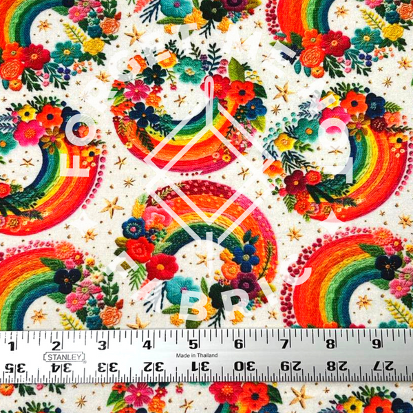 Rainbow Embroidery, DBP Butter Fabric