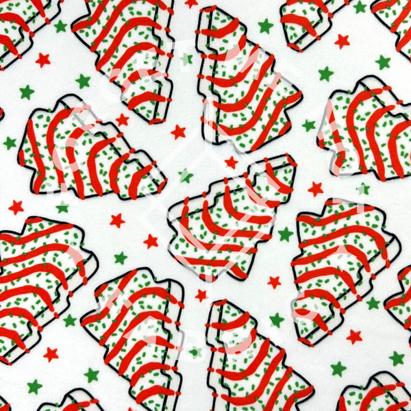 White Christmas Tree Cakes, Lightweight DBP Fabric