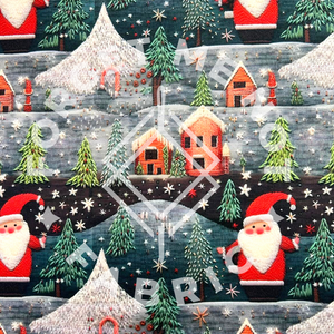 Santa Embroidery, Lightweight DBP Fabric