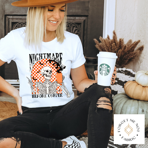 Nightmare Before Coffee, Fall Sublimation Heat Transfer