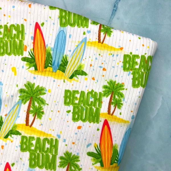 Beach Bum, Super Soft Rib Knit Fabric