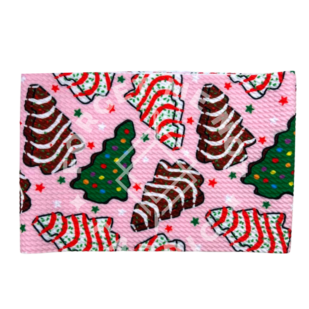 Ready To Bow Strip 5"x 60" Christmas Cakes Pink