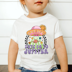 Boys Go To Jupiter, White Toddler Shirt(Size 4T), Graphic Shirts
