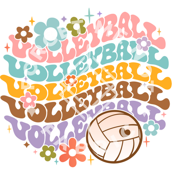 Volleyball, Thin Matte Clear Film Screen Prints #93