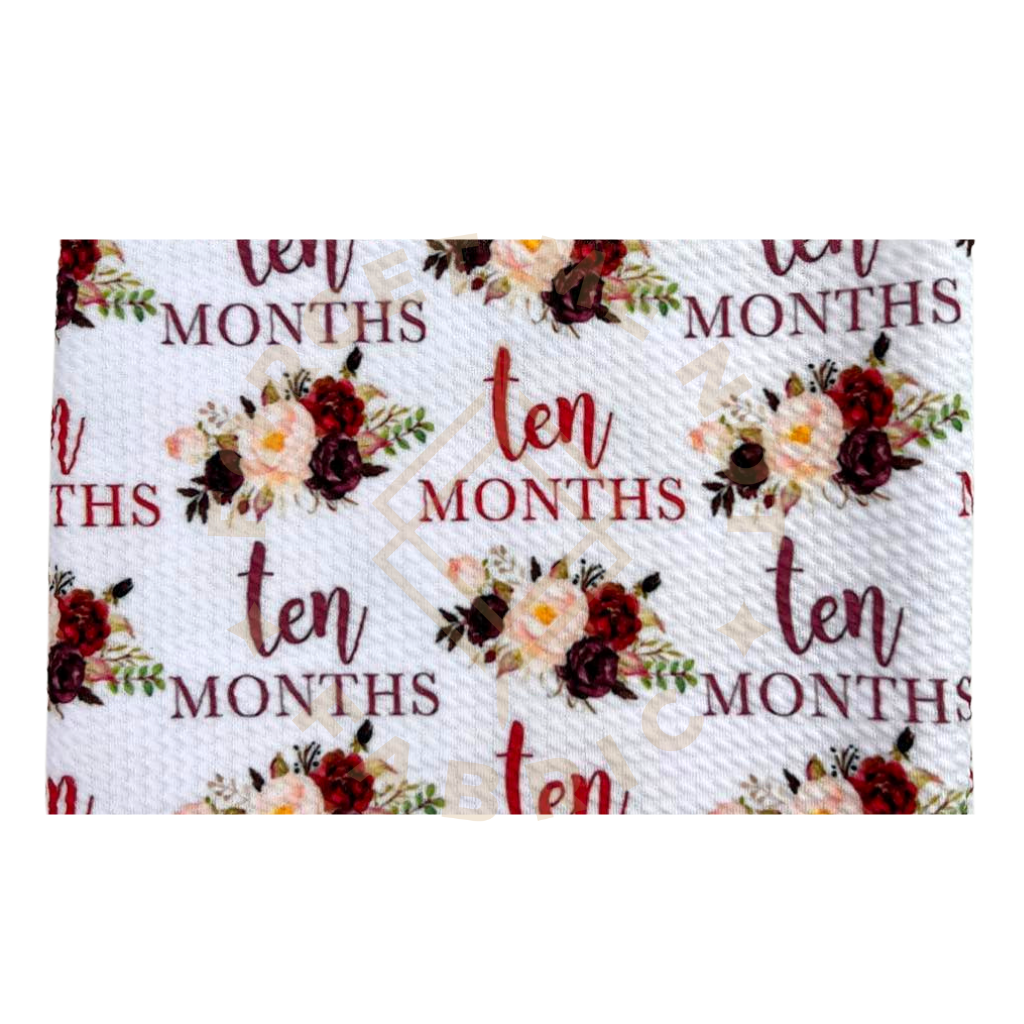 Ready To Bow Strip 5"x 60" Ten Months Milestone