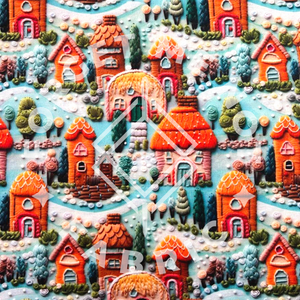 Christmas Gingerbread Embroidery, Lightweight DBP Fabric
