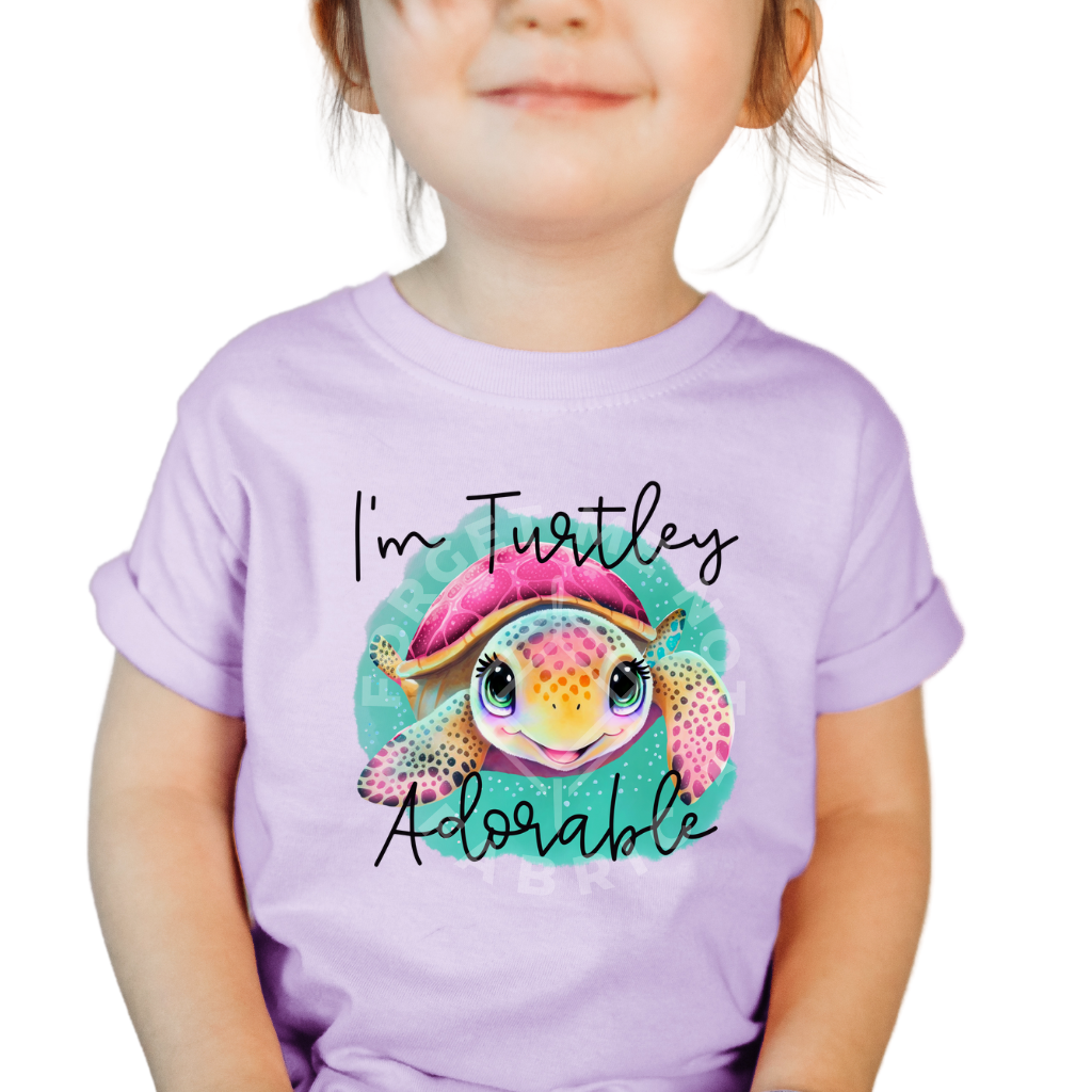 Turtley Adorable, Purple Toddler Shirt(Size 18 Months), Graphic Shirts