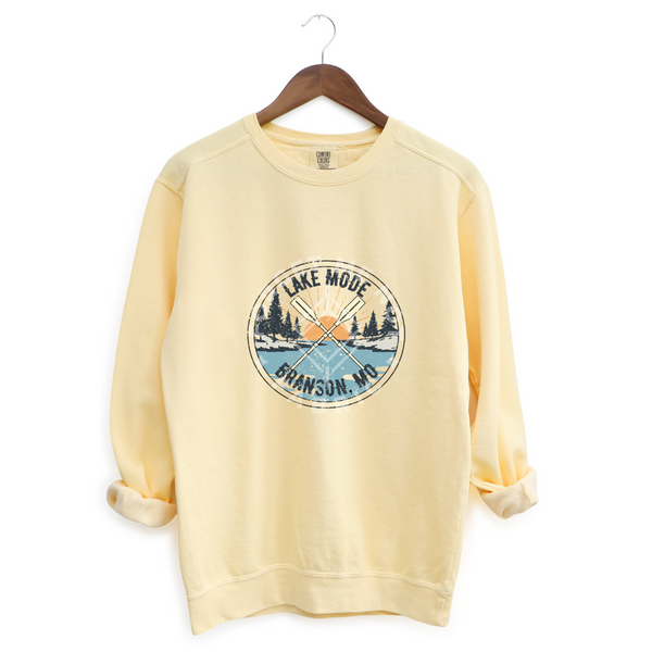 Lake Mode Branson, Yellow Sweatshirt (Size Medium), Graphic Shirts