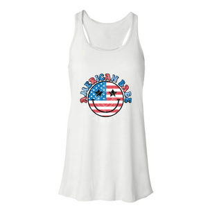 American Babe, White Tank Top (Size XSmall), Graphic Shirts