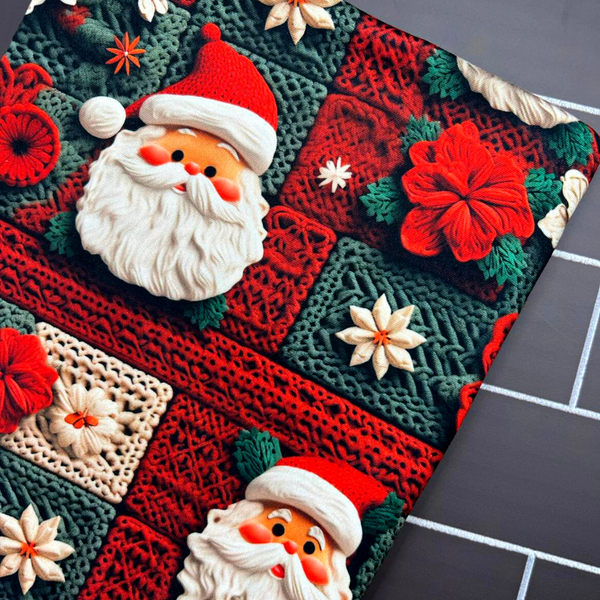 Christmas Patchwork Embroidery, Lightweight DBP Fabric