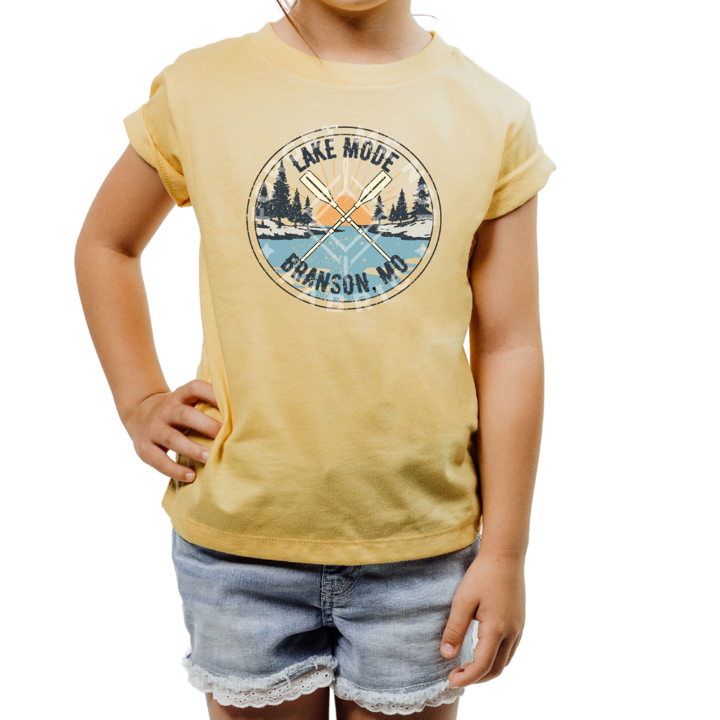 Lake Mode Branson, Yellow T-Shirt(Size Small Youth), Graphic Shirts