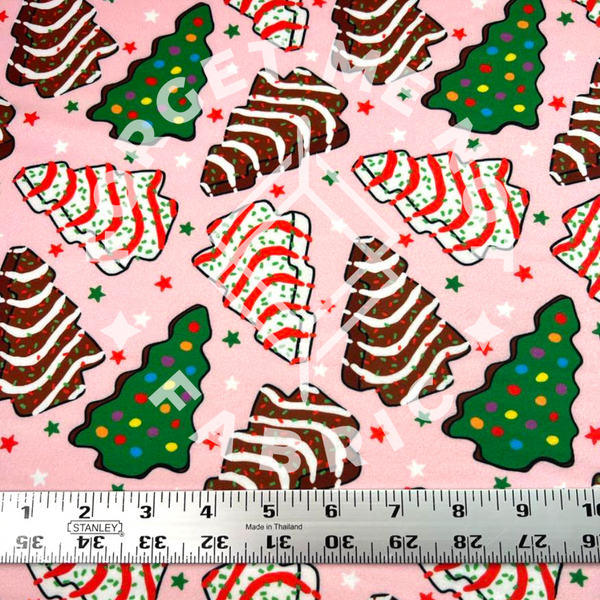 Christmas Cakes Pink, 180 DBP GSM Fabric