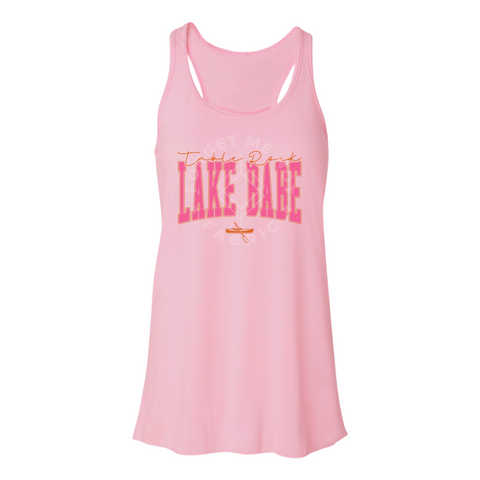 Table Rock Lake Babe, Pink Tank Top (Size Small), Graphic Shirts