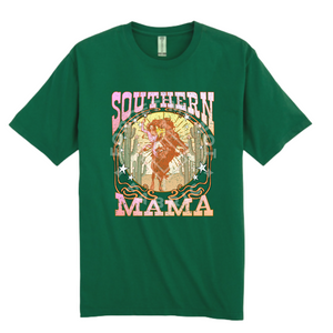 Southern Mama, Green T-Shirt (Size Large), Graphic Shirts