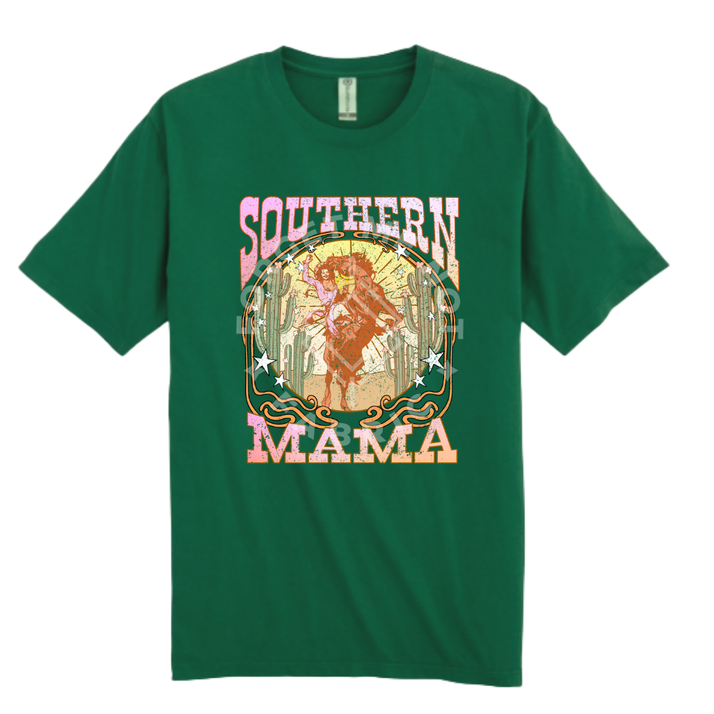 Southern Mama, Green T-Shirt (Size Small), Graphic Shirts