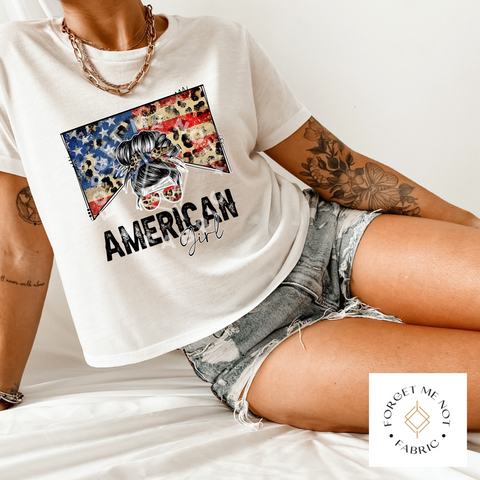 American Girl, Thin Matte Clear Film Screenprints