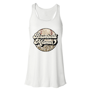 Baseball Mama, White Tank Top (Size Medium), Graphic Shirts