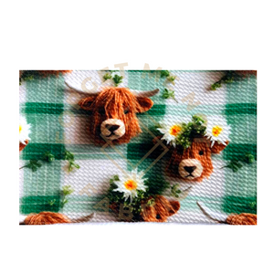 Ready To Bow Strip 5"x 60"  St. Patrick's Highland Cow