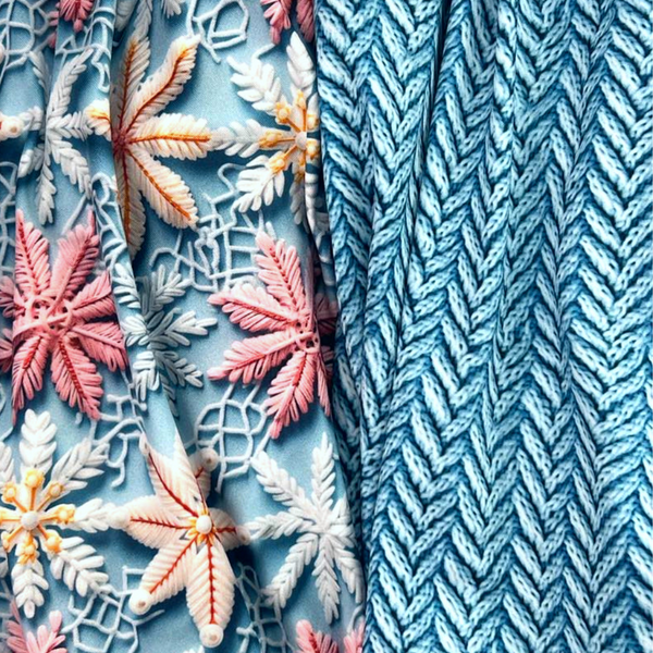 Pastel Blue Snowflakes, Mediumweight DBP Fabric