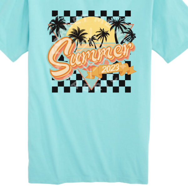 Summer Vibes, Blue T-Shirt (Size Small), Graphic Shirts