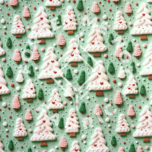 Christmas Tree Cakes, Super Soft Rib Knit Fabric