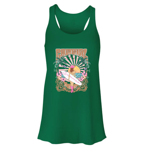 Cowgirl Summer, Green Tank Top (Size Medium), Graphic Shirts
