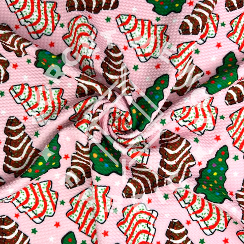 Christmas Cakes Pink, Bullet Fabric