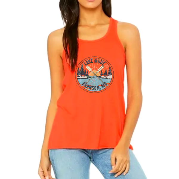 Lake Mode, Branson MO, Peach Tank Top (Size XLarge), Graphic Shirts