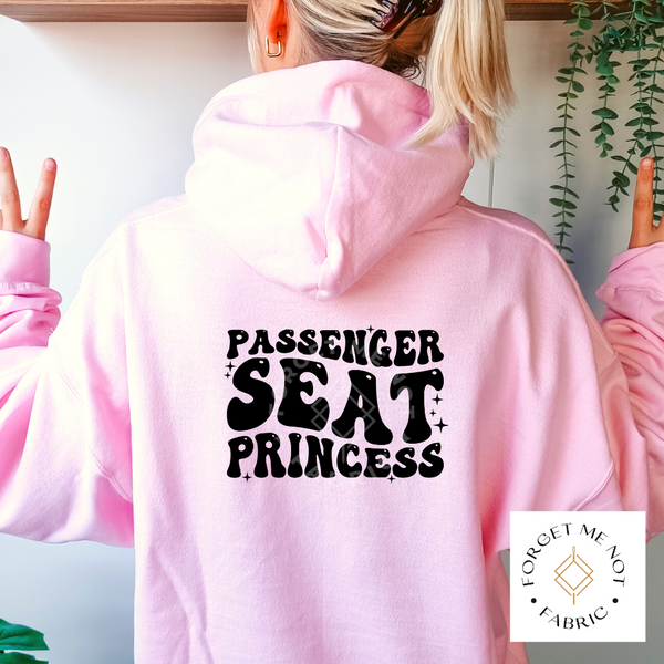 Passenger Seat Princess (Back of Shirt & Front Pocket), Sublimation Heat Transfer