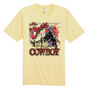 Coors Light Cowboy, Yellow T-Shirt (Size XLarge), Graphic Shirts