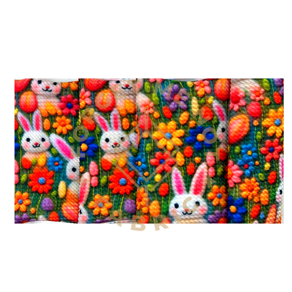 Ready To Bow Strip 5"x 60"  Floral Easter Bunny