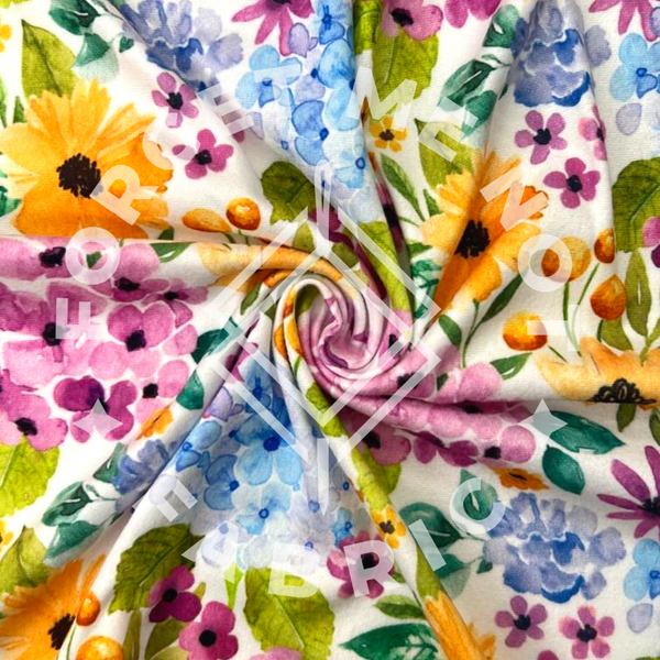 Summer Garden Floral, 180 DBP GSM Fabric