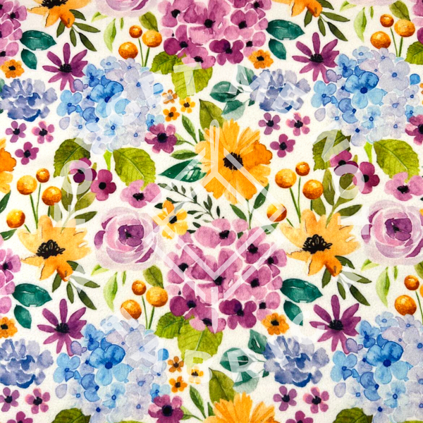 Summer Garden Floral, 180 DBP GSM Fabric